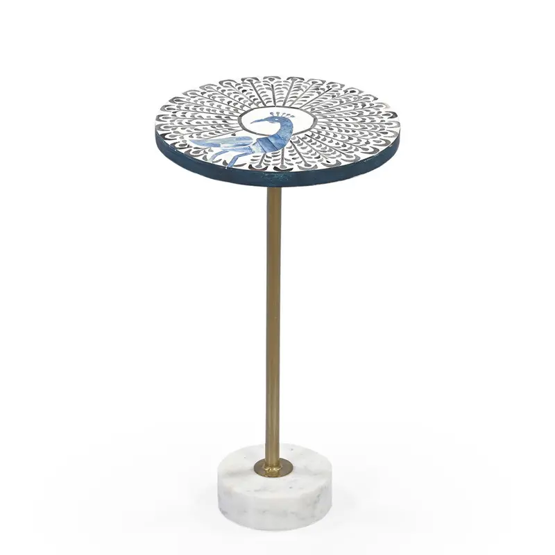 Peacock Artisan Martini Cocktail Table 1
