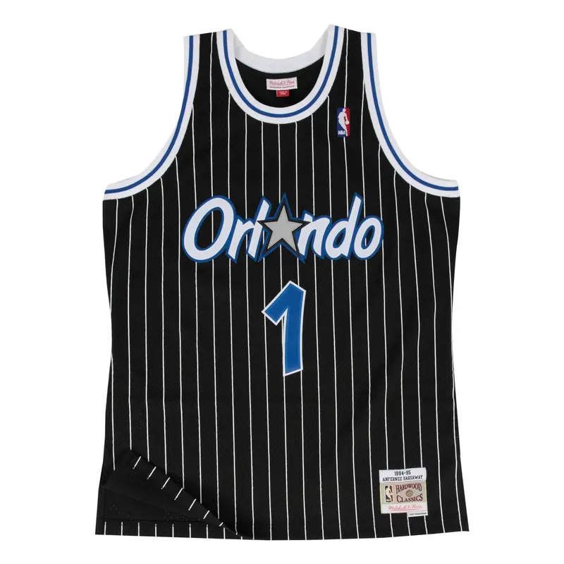 Penny Hardaway Orlando Magic Mitchell & Ness Black Hardwood Classics Swingman Jersey 1