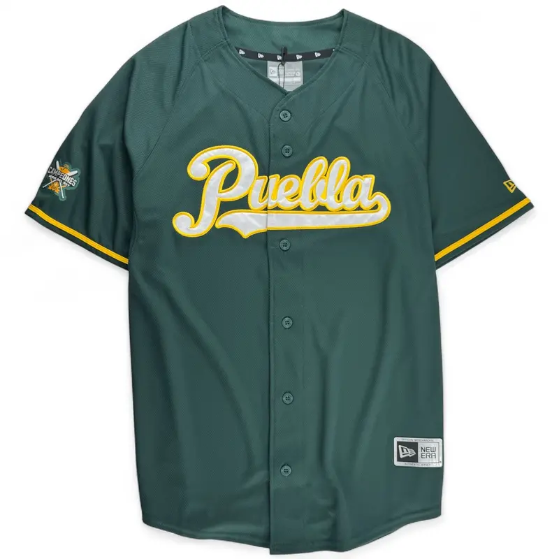 Pericos De Puebla Home Baseball Jersey – Green 1