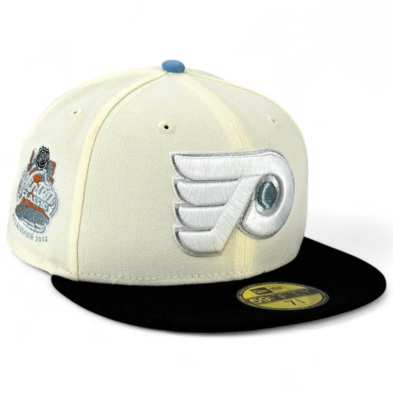 Philadelphia Flyers Feel It In The Air Fitted Hat – New Era 59Fifty In Chrome White & Black 1