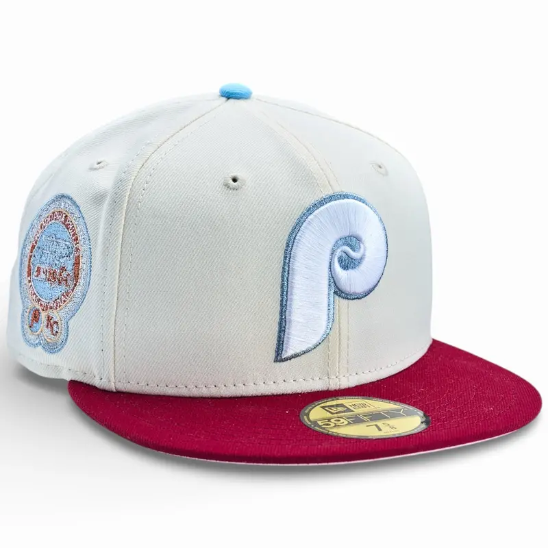 Philadelphia Phillies Cardiac Phillies Chrome White And Brick Red New Era 59Fifty Cap 1