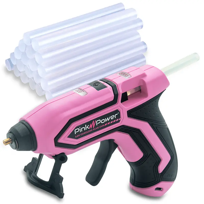 Pink Cordless Glue Gun – Portable Hot Melt Adhesive Applicator 1