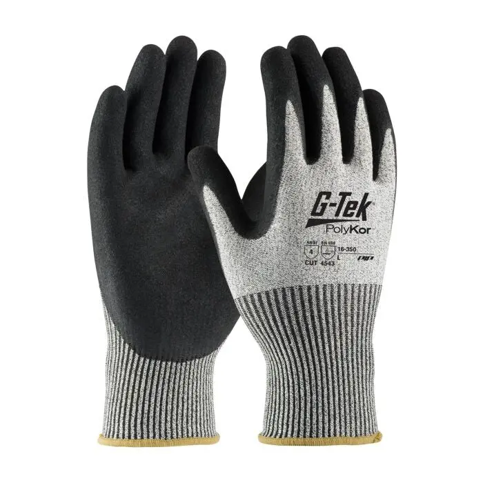 Pip G-Tek Polykor Seamless Gloves – Ansi Cut Level A3, Knit Shell With Coated Palm, Size Xs 1