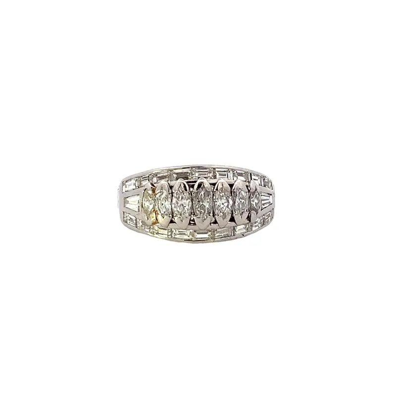 Platinum Diamond Ring For Women – 0.92 Carat Total Weight 1