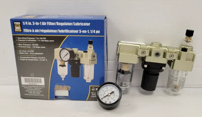 Power Fist 3-In-1 Air Filter Regulator Lubricator (Model 58764-3) 1