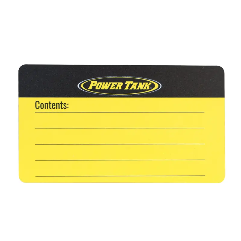 Power Tank Bag Content Identification Card 1