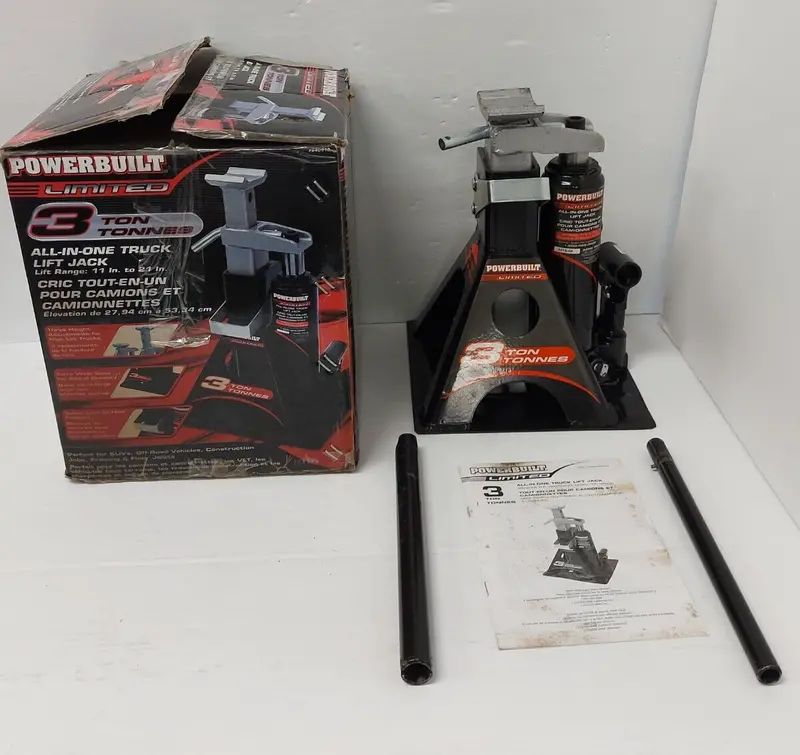 Powerbuilt All-In-One Truck Lift Jack – Portable Hydraulic Floor Jack With Stabilizing Arms 1