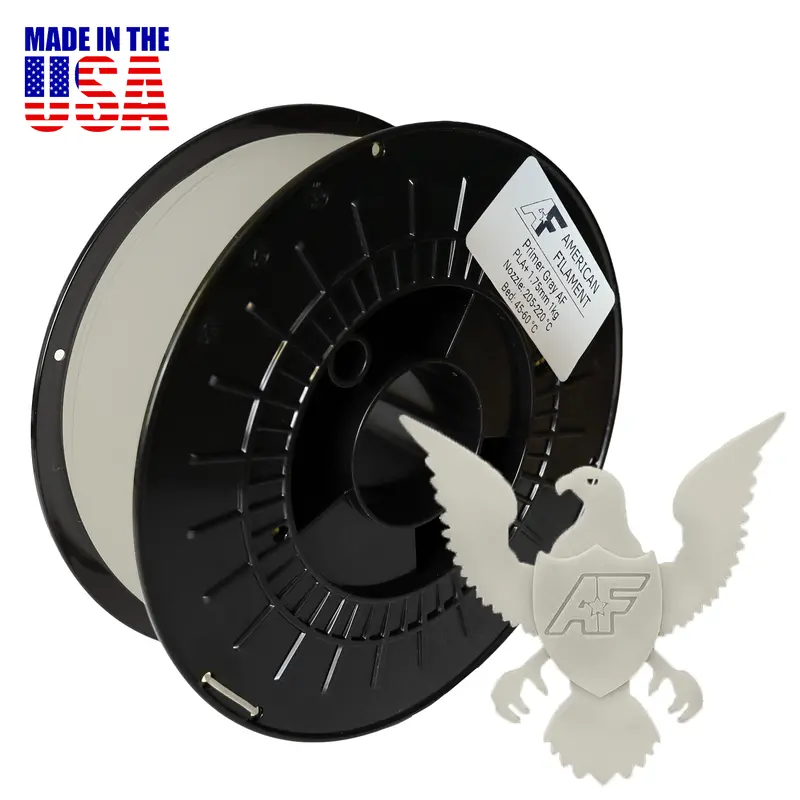 Primer Gray Af Pla+ Filament – 1.75 Mm, Neutral Base Tone Ideal For Post-Processing And Painting 1