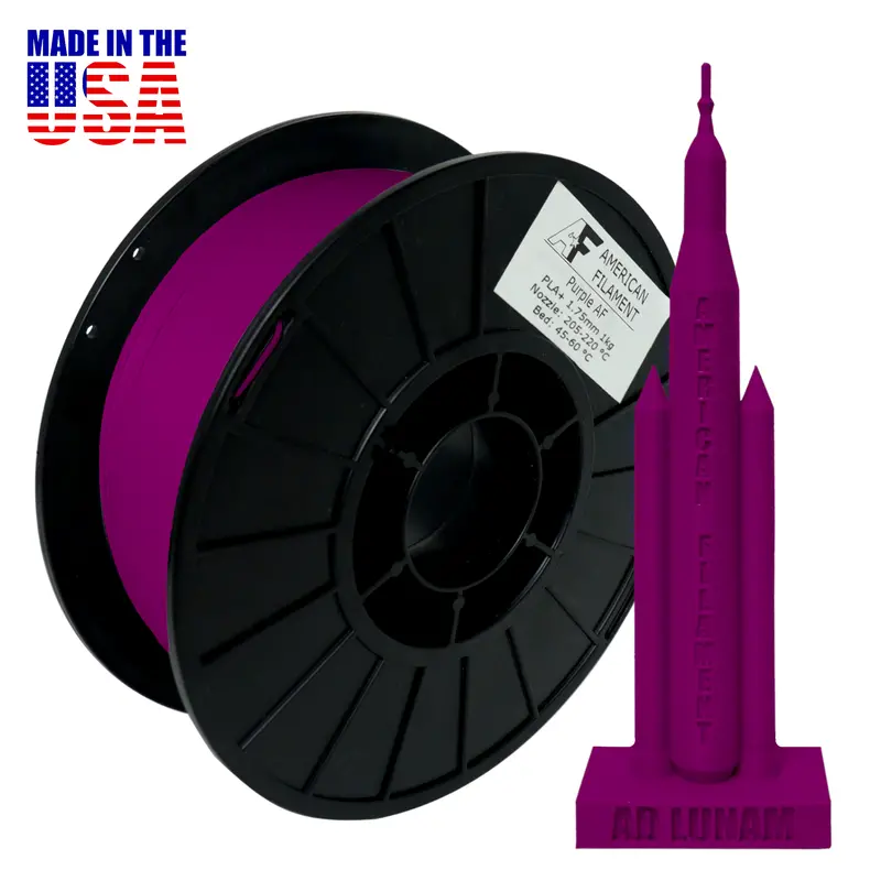 Purple Af Pla+ Filament – 1.75 Mm, Usa-Made, Versatile All-Purpose Blend With Vibrant Hue Retention 1