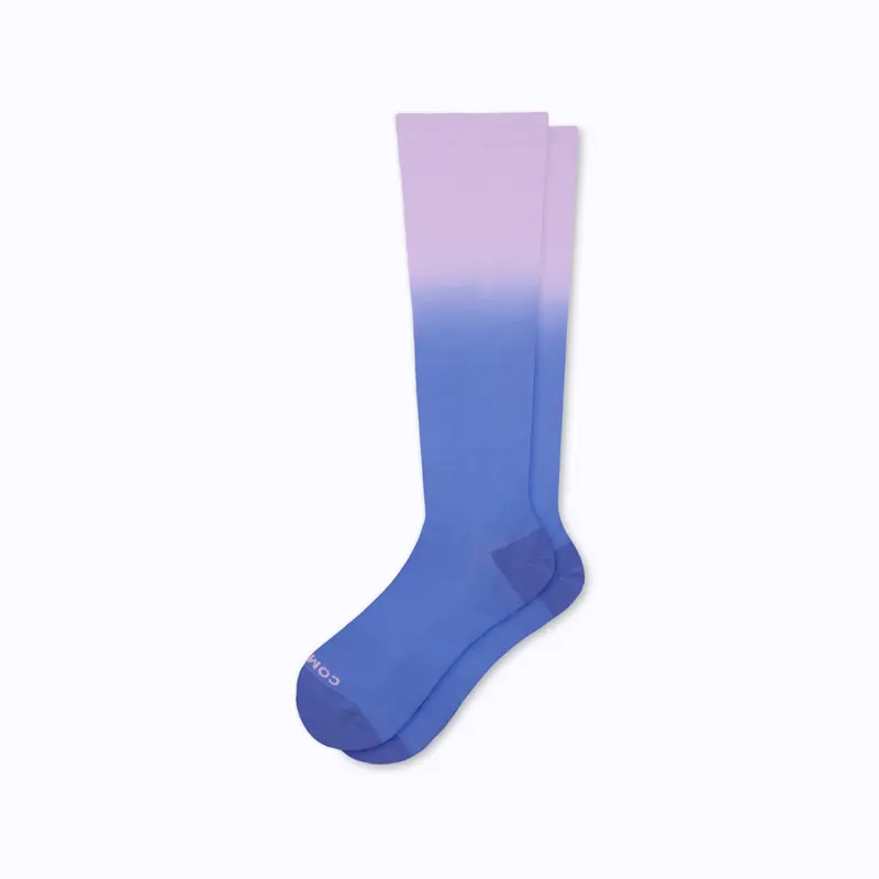 Purple Ombre Knee-High Compression Socks 1