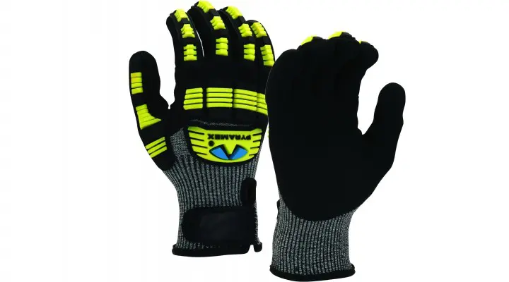 Pyramex Sandy Nitrile A6 Cut-Resistant Impact Gloves With Hook-And-Loop Closure – Size S 1