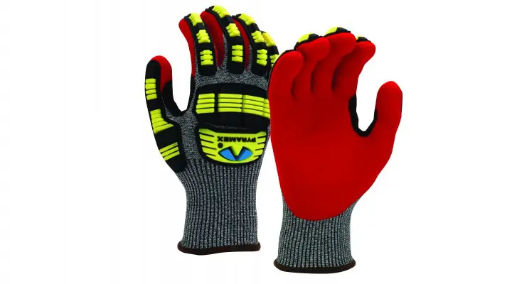Pyramex Sandy Nitrile-Coated Impact-Resistant Gloves – Size 2Xl (A5 Cut, 13-Gauge) 1