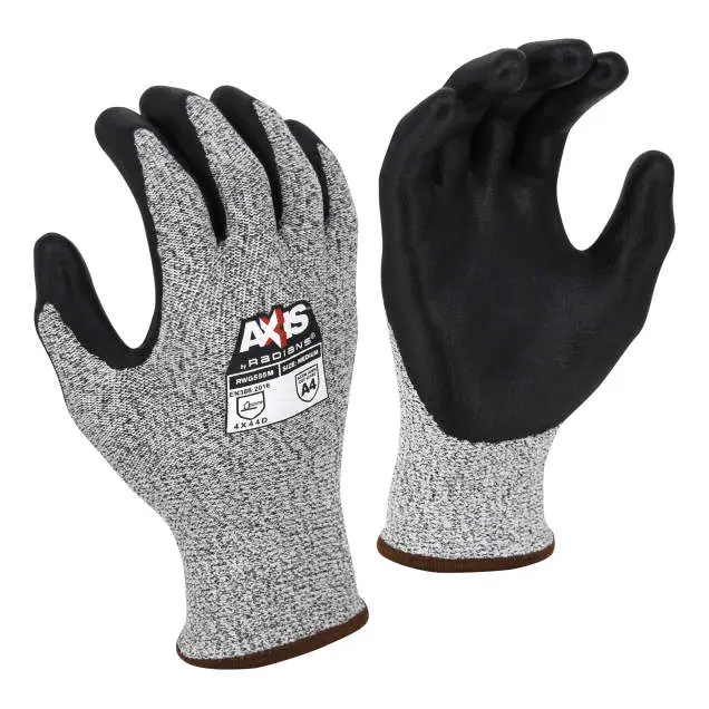Radians Axis Cut-Resistant Work Gloves – Foam-Nitrile Palm Dip, Level A4 Protection, Ergonomic Fit 1