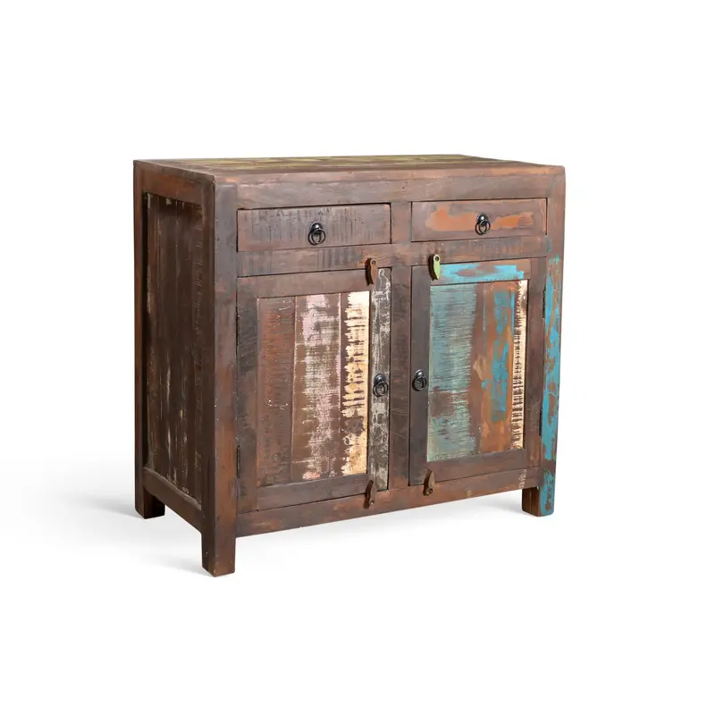 Reclaimed Wood Two-Door Storage Sideboard 1