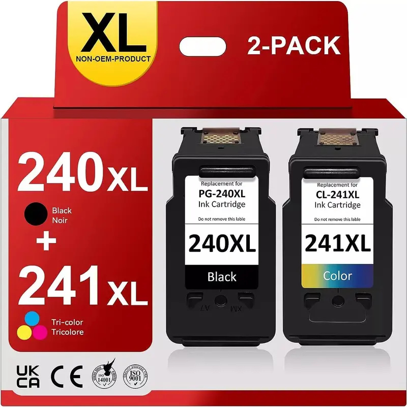 Remanufactured Canon Pg-240Xl Black And Cl-241Xl Color Ink Cartridge Set 1