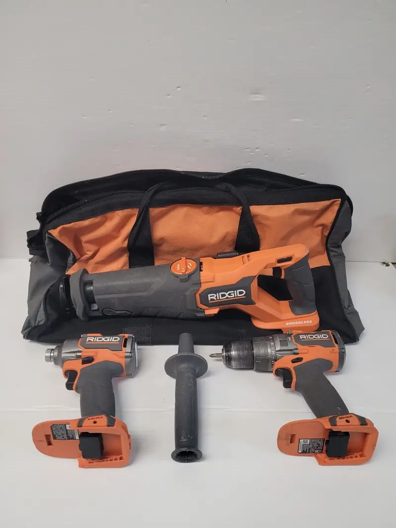 Ridgid 3-Piece Brushless Cordless Tool Kit (Bare Tools Only) 1