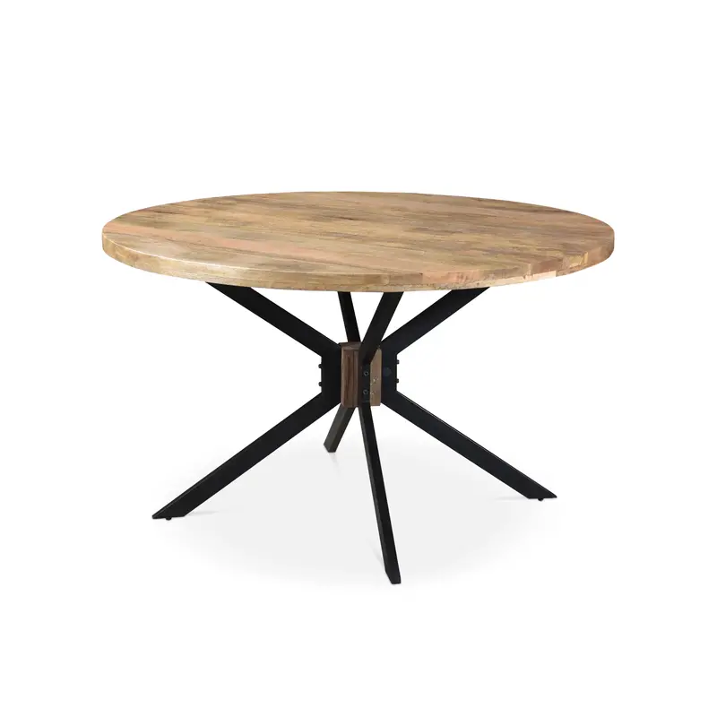 Root-Inspired Mango Wood Round Dining Table 1