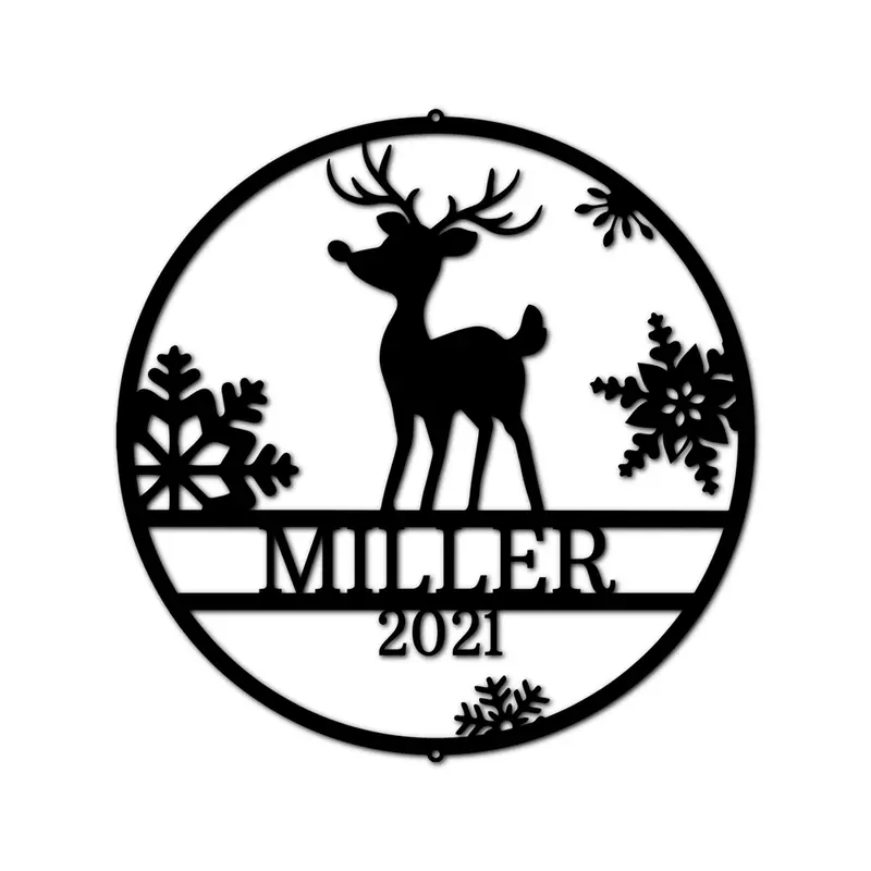 Rudolph-Themed Personalized Metal Sign – Festive Christmas Gift 1