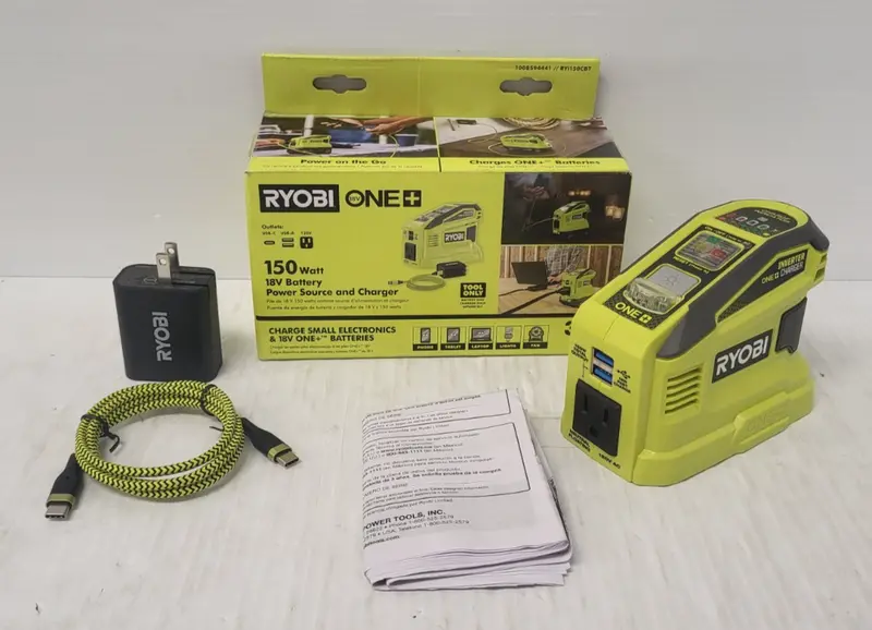 Ryobi Ryi150Cbt 150W Dual-Function 18V Battery Charger & Power Source (Model N94816-2) 1