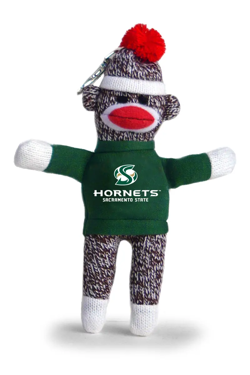 Sacramento State Sock Monkey Keychain – 4-Inch Plush Charm 1