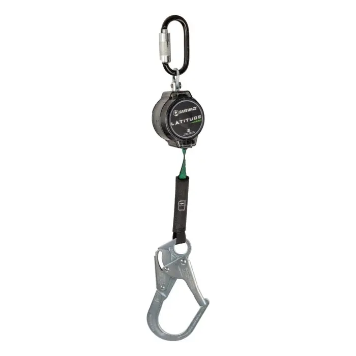 Safewaze Retractable Web Lanyard – 7 Ft Lightweight Design With Steel Rebar Hook & Auto-Locking Mechanism 1