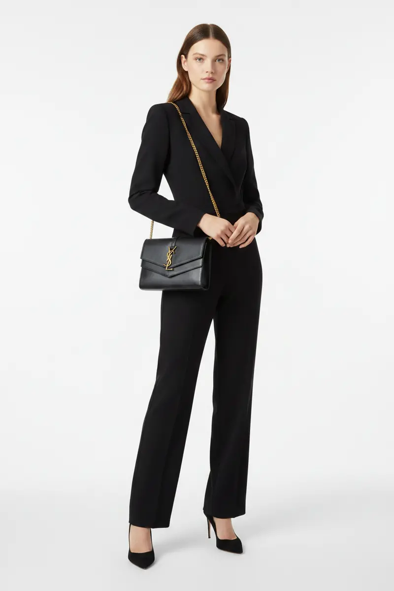 Saint Laurent Ysl Sulpice Black Crossbody Bag 1