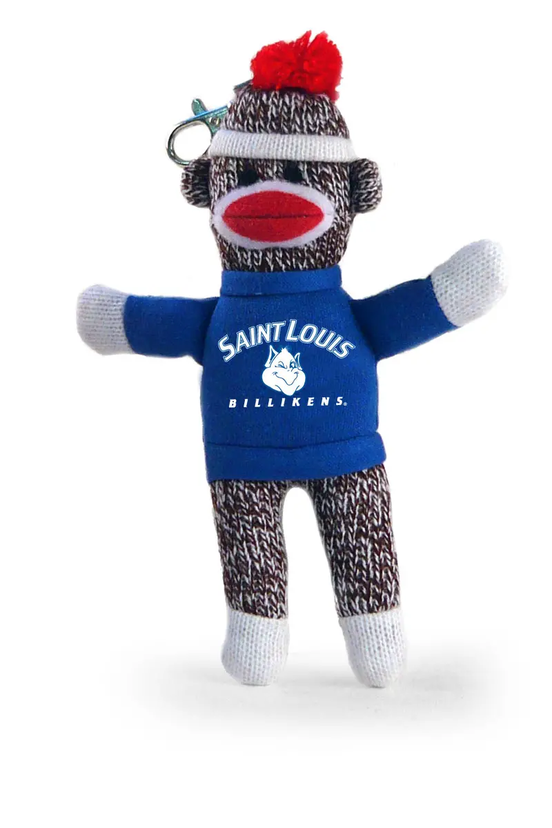 Saint Louis University Sock Monkey Keychain – 4" Jesuit Institution Key Fob 1