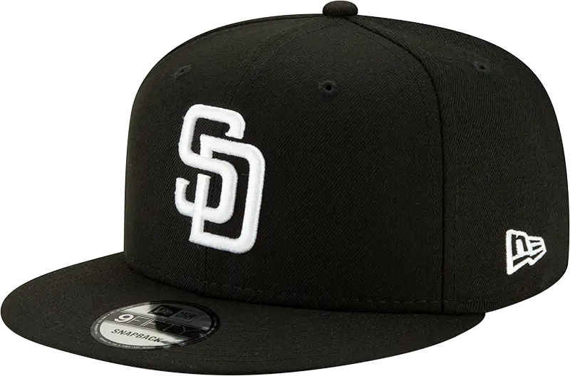 San Diego Padres Classic Black-And-White 9Fifty Snapback Cap – New Era 1