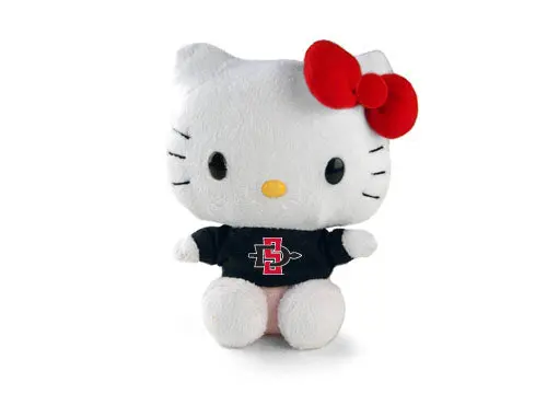 San Diego State Aztecs Hello Kitty Plush – 6-Inch Collegiate Collectible 1