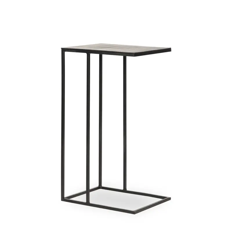 Scarlet C-Shaped Accent Table – Compact Modern Design 1