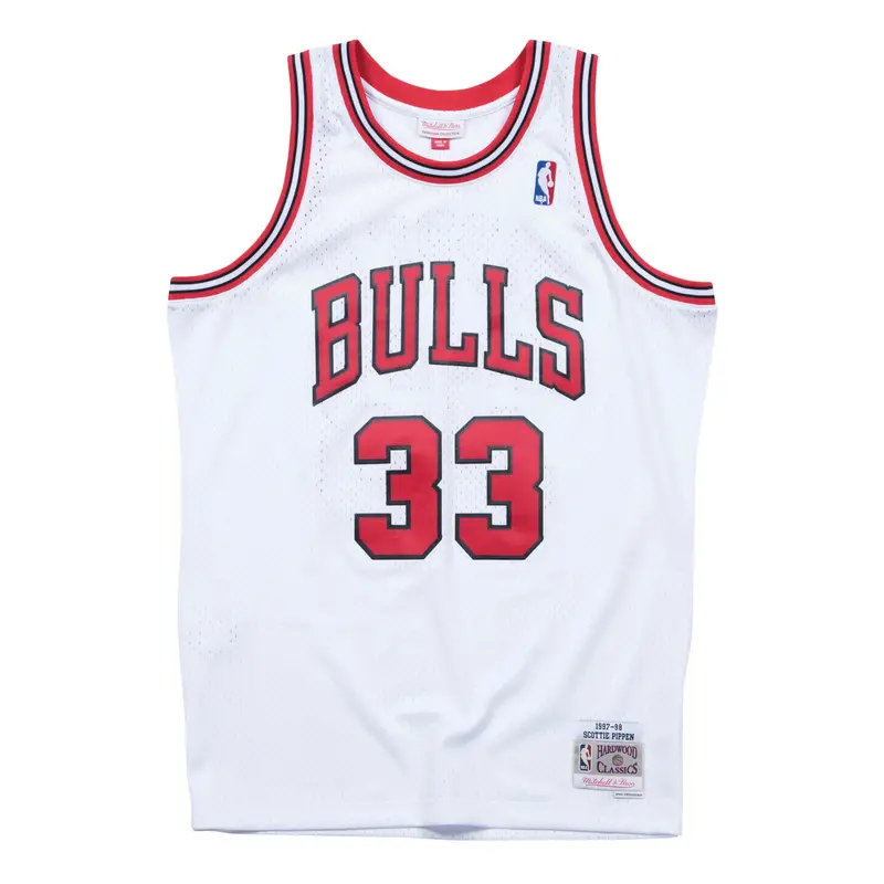 Scottie Pippen Chicago Bulls White Swingman Jersey – Mitchell & Ness Hardwood Classics 1