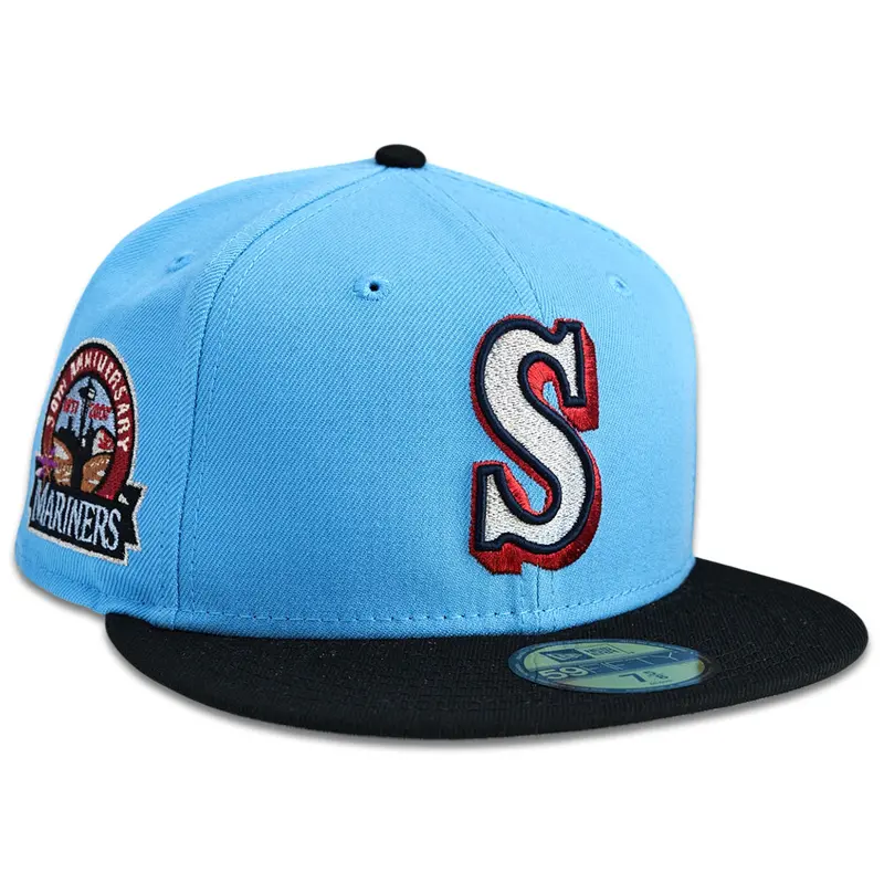 Seattle Mariners Thrill Her Pack New Era 59Fifty Fitted Hat – Sky Blue/Black 1