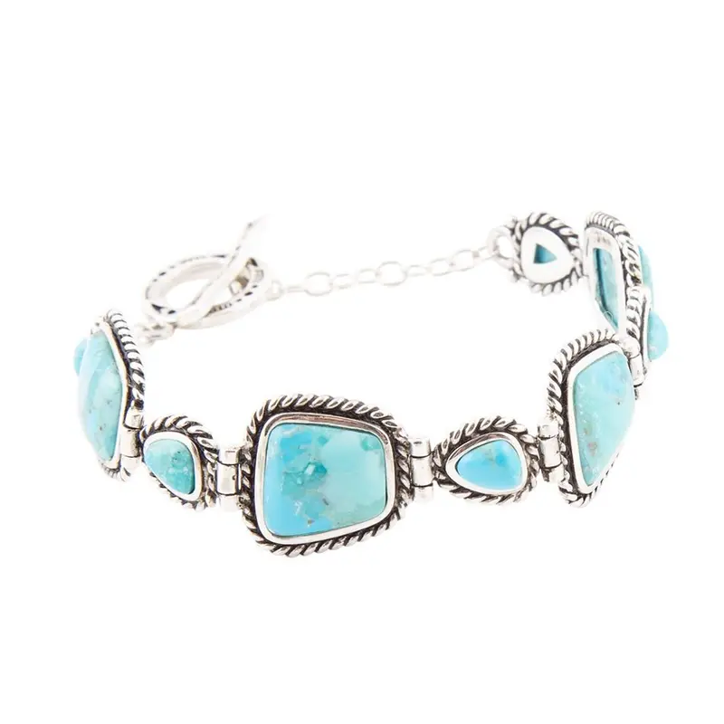 Sedona Turquoise And Sterling Silver Toggle Bracelet 1