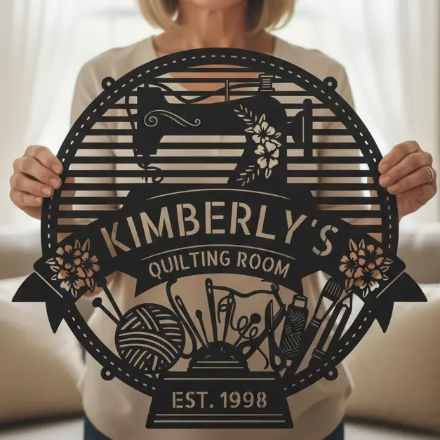 Sewing Room Metal Sign – Custom Decor For Crochet Enthusiasts 1