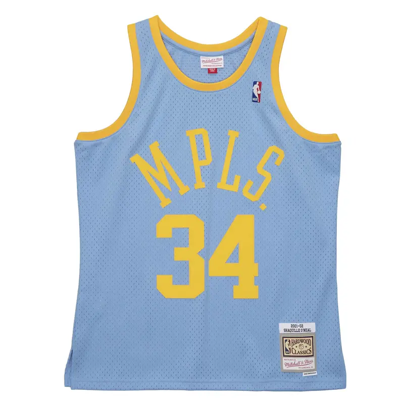 Shaquille O'Neal Lakers Hardwood Classics Swingman Jersey – Light Blue 1