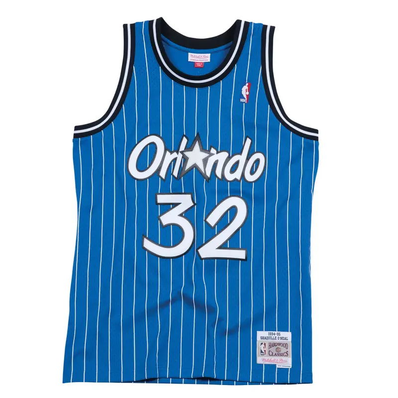 Shaquille O'Neal Orlando Magic Mitchell & Ness Blue Hardwood Classics Swingman Jersey 1