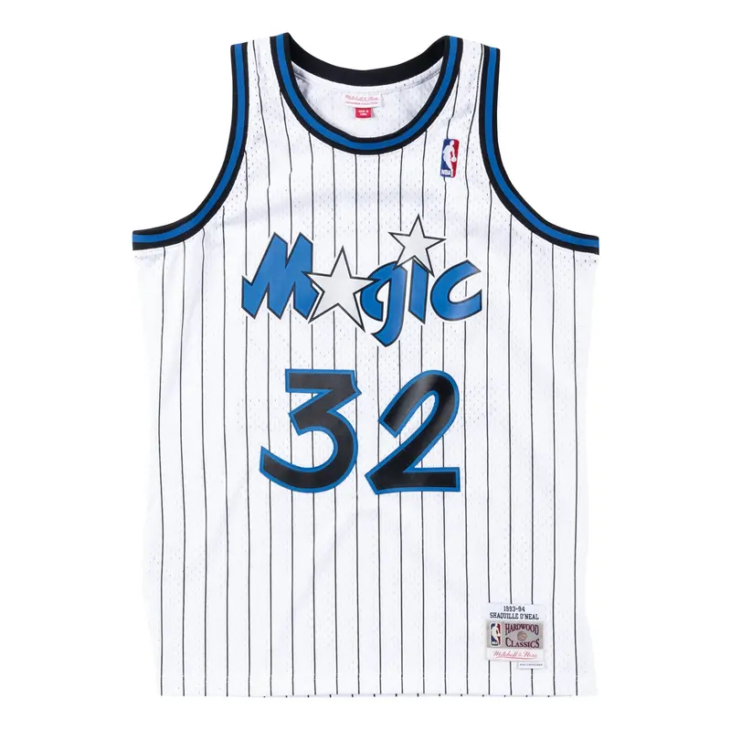 Shaquille O'Neal Orlando Magic Mitchell & Ness White Hardwood Classics Swingman Jersey 1