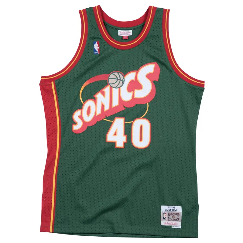 Shawn Kemp Seattle Supersonics Mitchell & Ness Green Hardwood Classics Swingman Jersey 1