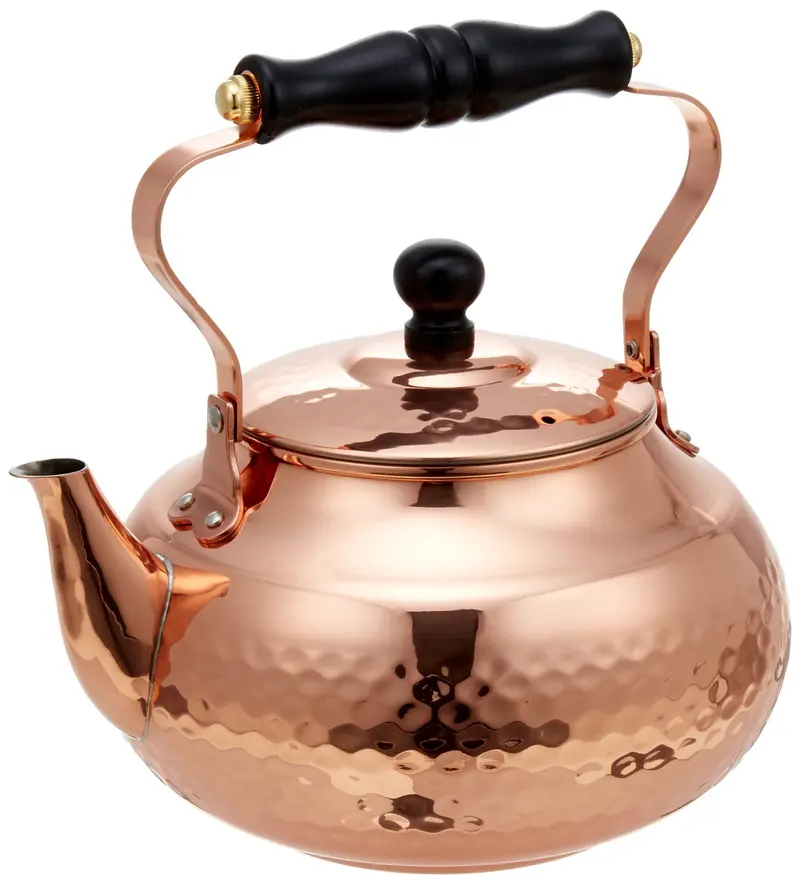 Shinkodo Sc-2007 Hand-Hammered Pure Copper Tea Kettle – 2-Liter Tsuchime Finish 1