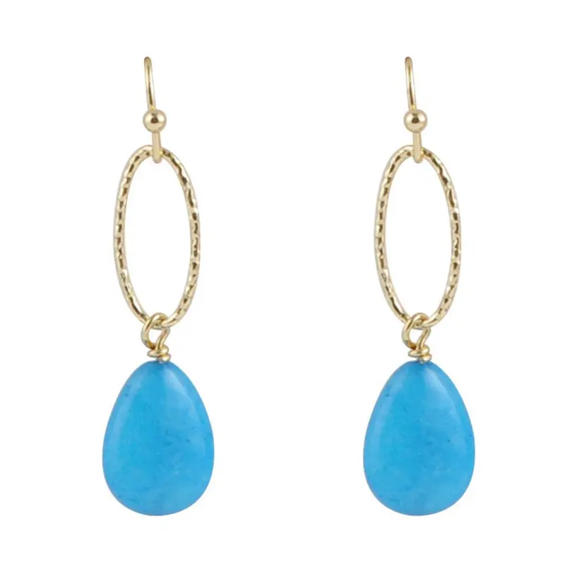 Sky-Fall Blue Jasper Dangle Earrings 1