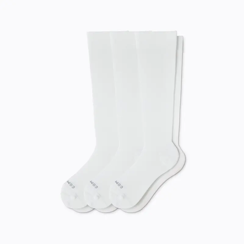 Solid-Color Knee-High Compression Socks 3-Pack – Coordinated Support Collection 1