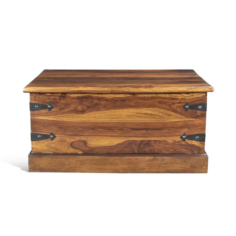 Solid Sheesham Wood Trunk-Style Coffee Table – Dual Function & Rustic Appeal 1