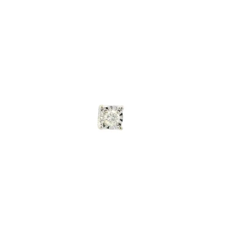 Solitaire Diamond Earring In 14K White Gold – 0.88 Carat 1