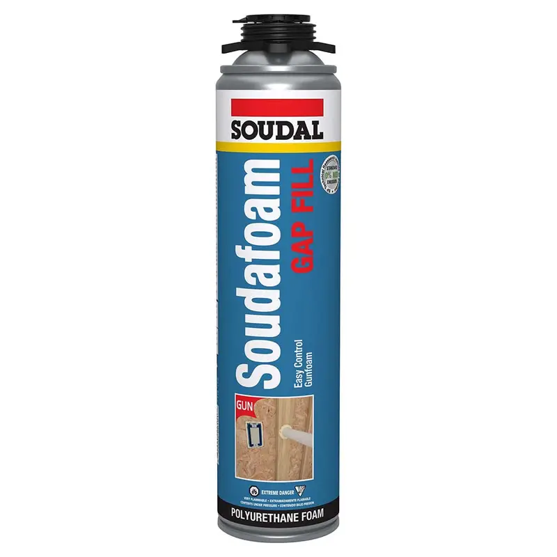 Soudal Soudafoam Gap Fill High-Expansion Polyurethane Foam – 24 Oz Gun Foam Can (Pack Of 12) 1