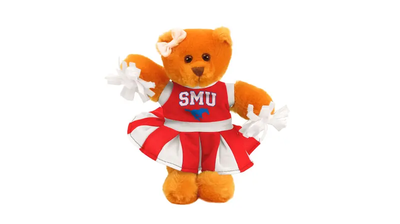 Southern Methodist University Mustangs 8" Cheer Bear Mascot Plush 1