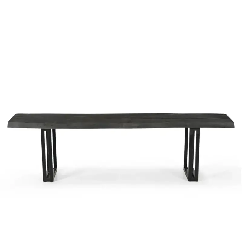 Sparrow Gray Solid Wood Dining Bench 1