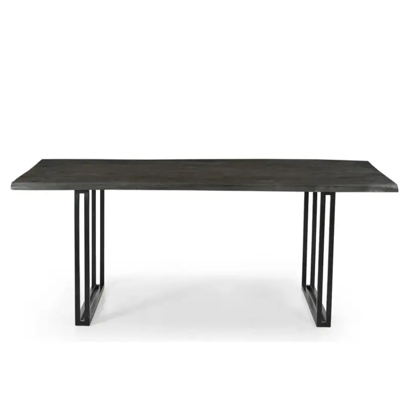 Sparrow Gray Solid Wood Dining Table – Minimalist Farmhouse Style 1