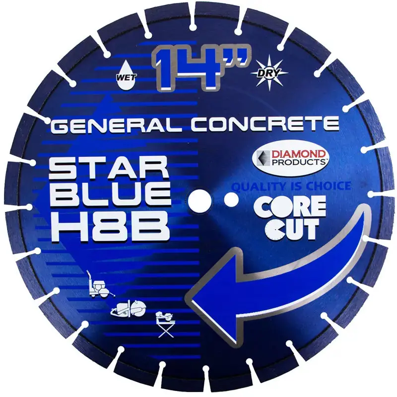 Star Blue 14" High-Speed Diamond Blade – 0.125" Thick, General-Purpose Concrete Cutting 1