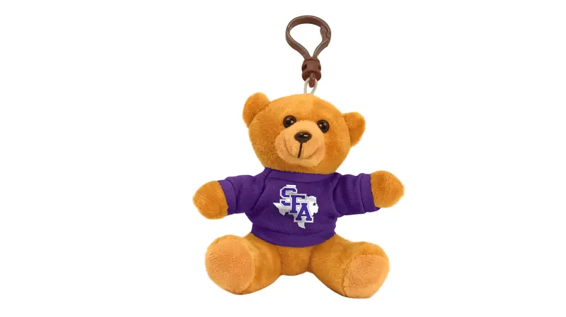 Stephen F. Austin Lumberjacks Keychain – 4" Bear-Charm Design 1