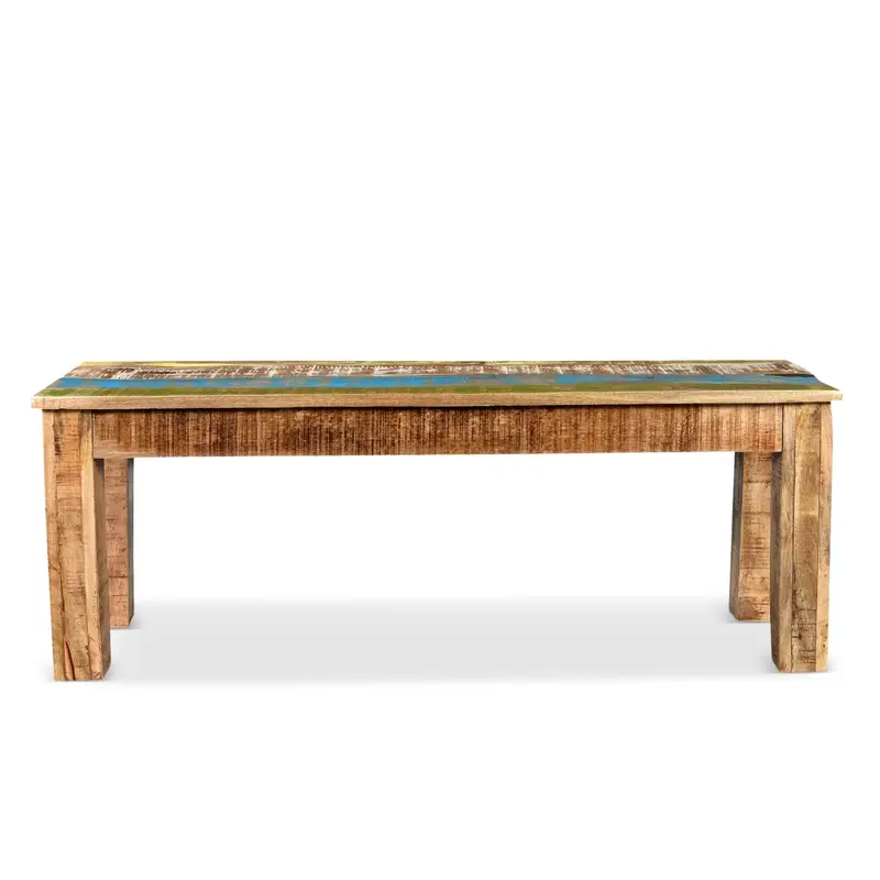 Suman 60-Inch Multicolor Rustic Bench 1